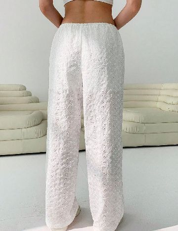 Pantaloni SHEIN, alb
