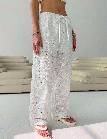 Pantaloni SHEIN, alb
