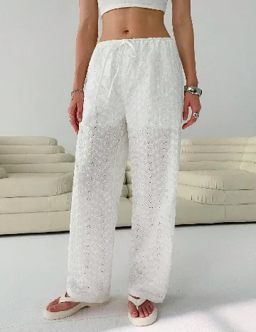 Pantaloni SHEIN, alb