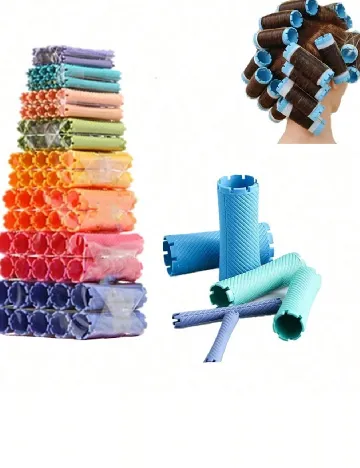 Set bigudiuri 8 bucati SHEIN, roz