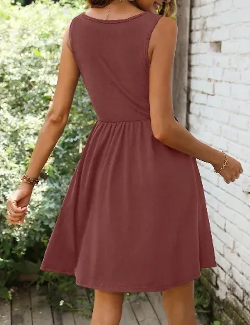 Rochie scurta SHEIN, roz pudra inchis