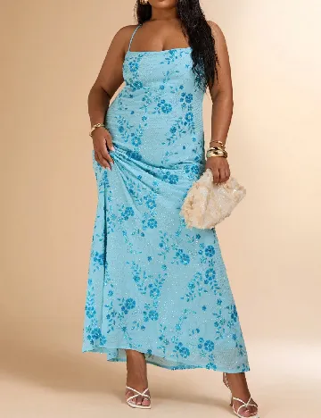 Rochie lunga SHEIN CURVE, bleu