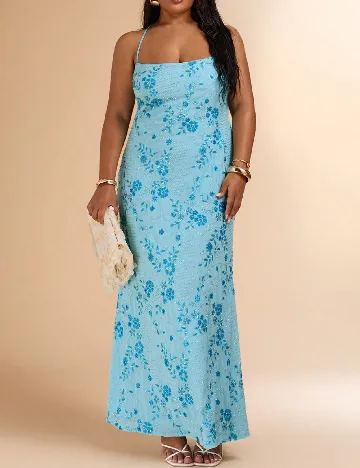 Rochie lunga SHEIN CURVE, bleu