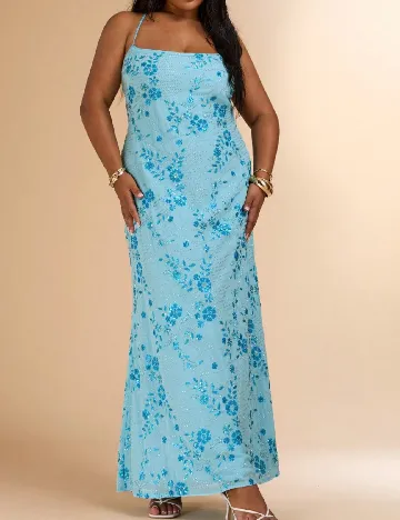 Rochie lunga SHEIN CURVE, bleu