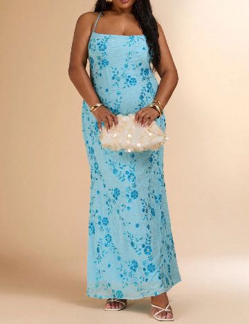 Rochie lunga SHEIN CURVE, bleu