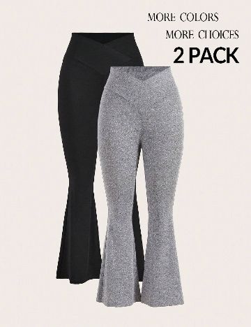 Set pantaloni 2 perechi SHEIN, negru/gri