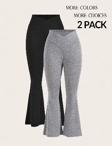 Set pantaloni 2 perechi SHEIN, negru/gri