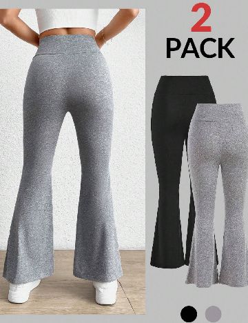 Set pantaloni 2 perechi SHEIN, negru/gri