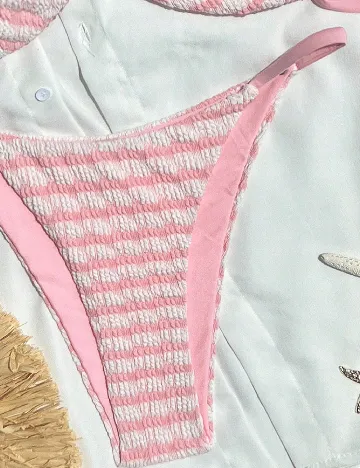 Costum de baie SHEIN, roz/alb