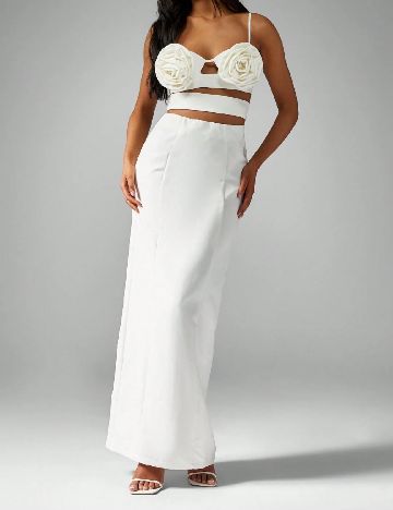 Rochie lunga Missguided, alb
