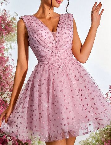 Rochie scurta SHEIN, roz