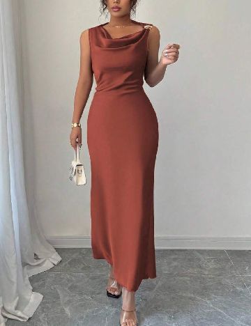 Rochie lunga SHEIN, maro