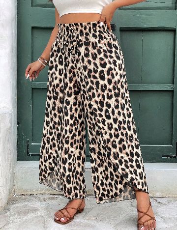 Pantaloni SHEIN CURVE, animal print