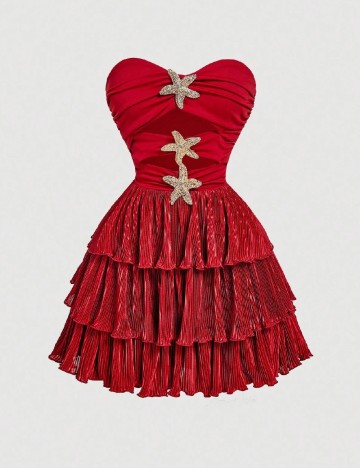 Rochie scurta SHEIN, rosu