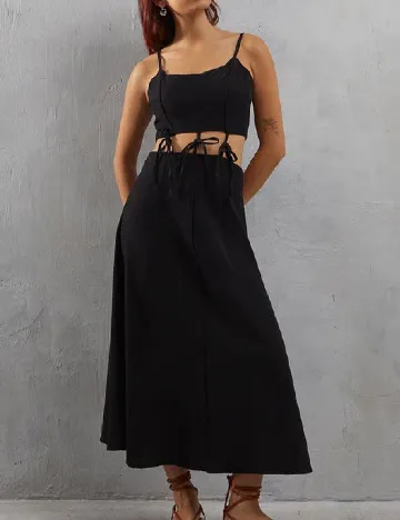 Rochie medie WAREHOUSE, negru