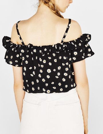 Top Bershka, negru