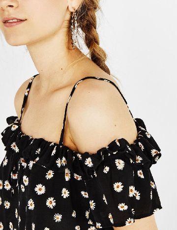 Top Bershka, negru