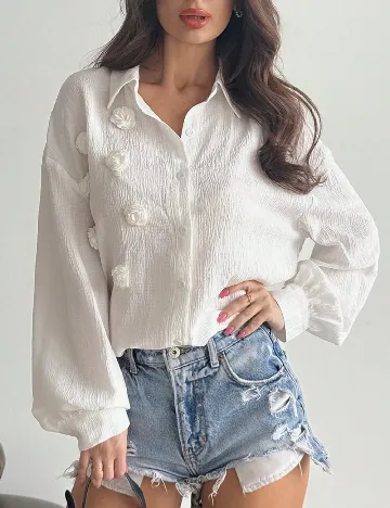 Camasa Oversize SHEIN, alb