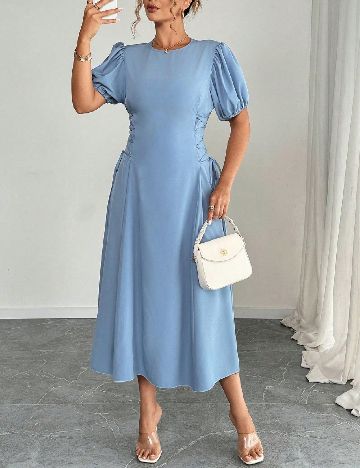 Rochie medie SHEIN CURVE, albastru