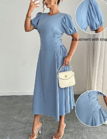 Rochie medie SHEIN CURVE, albastru