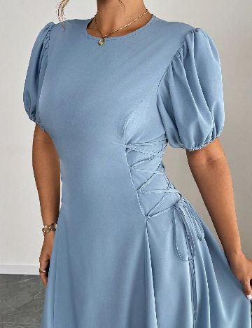 Rochie medie SHEIN CURVE, albastru