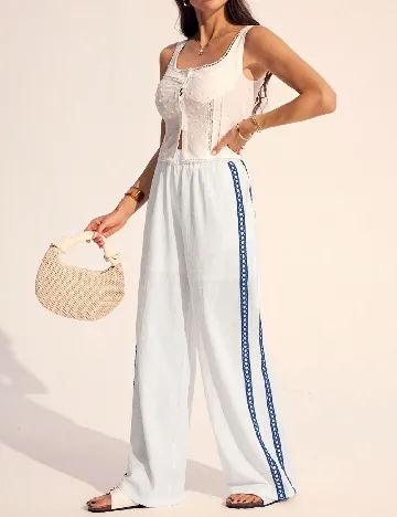 Pantaloni SHEIN, alb