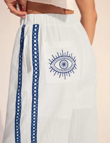 Pantaloni SHEIN, alb