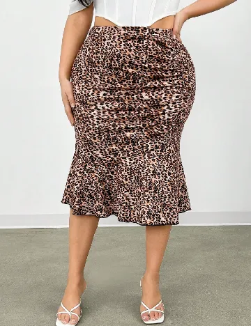 Fusta SHEIN CURVE, animal print
