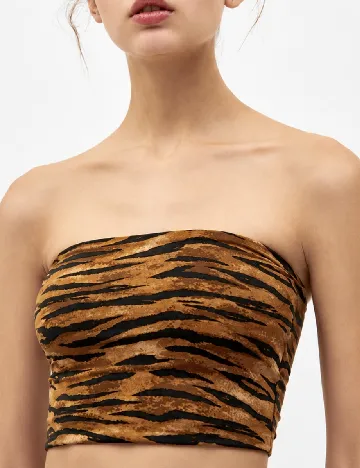 Top Bershka, animal print