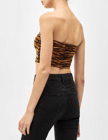 Top Bershka, animal print
