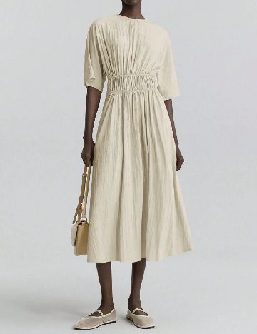 Rochie medie Ontre, bej