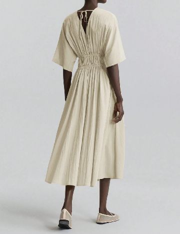 Rochie medie Ontre, bej
