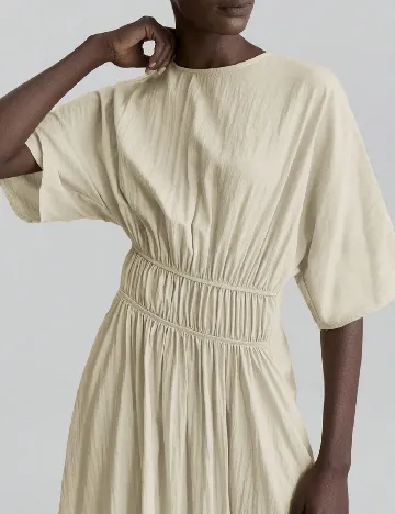 Rochie medie Ontre, bej