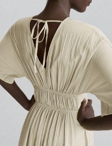 Rochie medie Ontre, bej