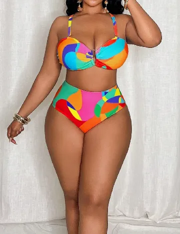 Costum de baie SHEIN CURVE, mix culori
