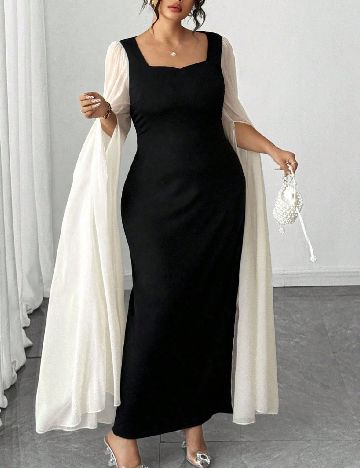 Rochie lunga SHEIN CURVE, negru