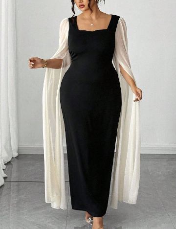 Rochie lunga SHEIN CURVE, negru