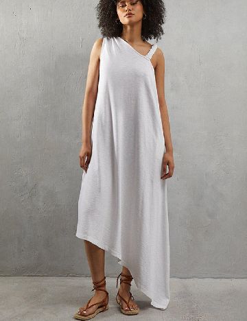 Rochie lunga WAREHOUSE, alb