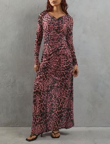 Rochie lunga WAREHOUSE, animal print