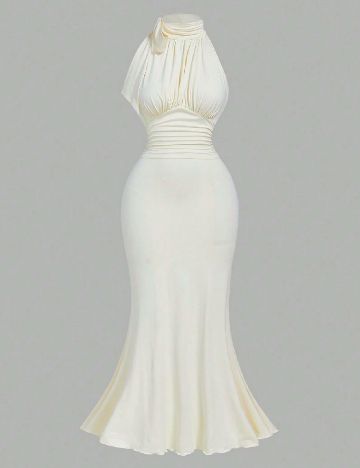 Rochie medie SHEIN, ecru