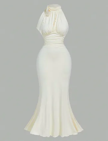 Rochie medie SHEIN, ecru