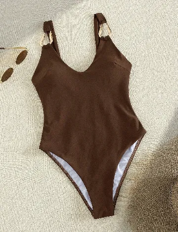 Costum de baie SHEIN, maro