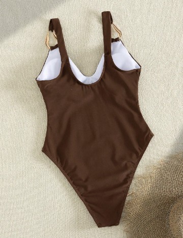 Costum de baie SHEIN, maro