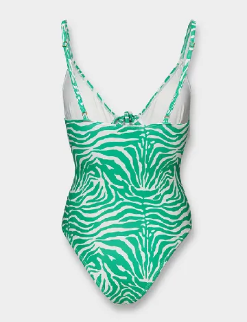 Costum de baie WAREHOUSE, verde/crem