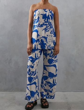 Bluza WAREHOUSE, alb/albastru