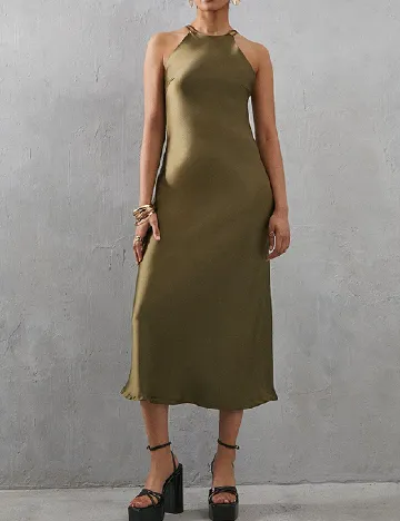 Rochie medie WAREHOUSE, verde