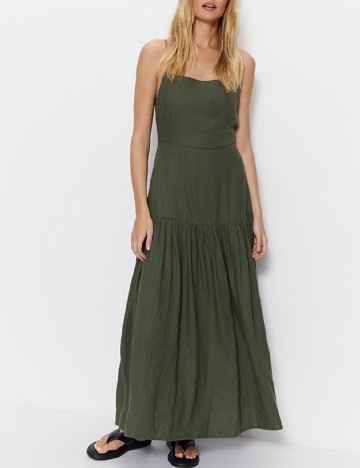 Rochie lunga WAREHOUSE, verde