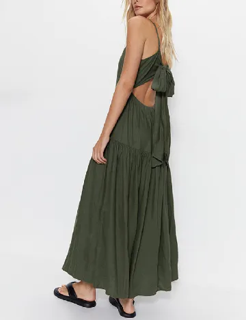 Rochie lunga WAREHOUSE, verde