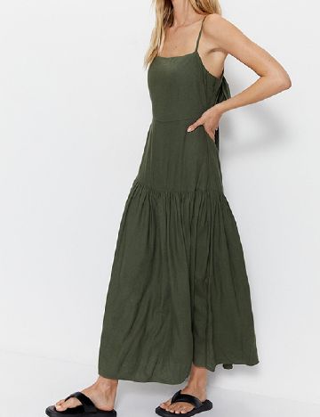 Rochie lunga WAREHOUSE, verde