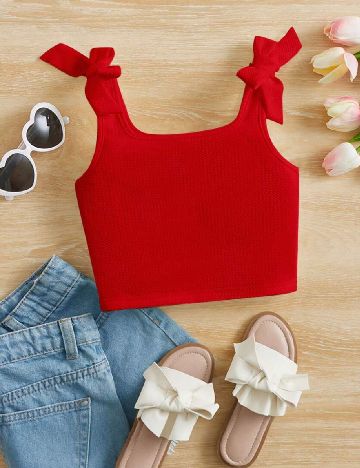 Top Shein Kids, rosu